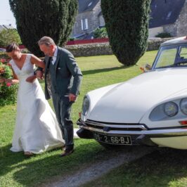 mariage en DS Citroën en Bretagne 22
