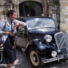 Location voiture de mariée avec la photographe