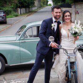 Peugeot 203 pour une cérémonie de mariage en Bretagne